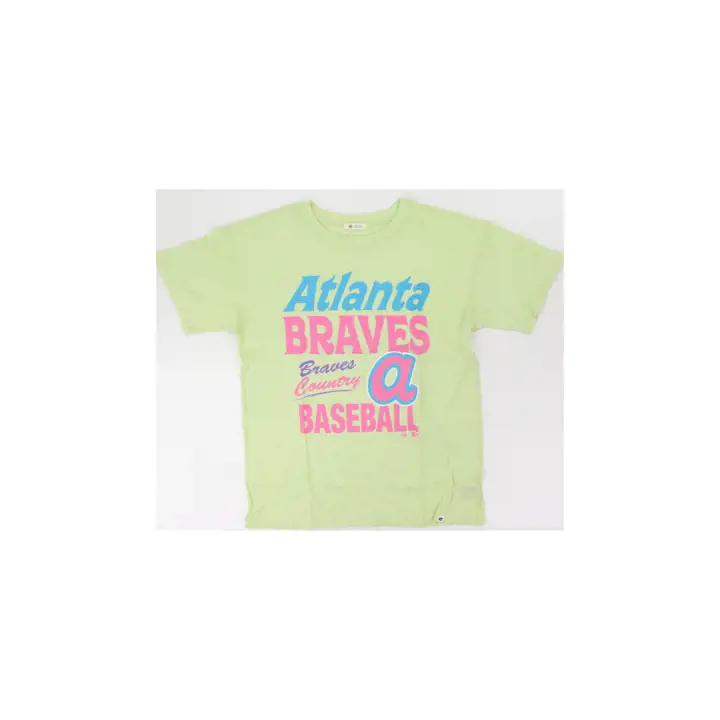 T-shirt vert Atlanta Braves MLB 47 Sadie SMU Luminance pour femme