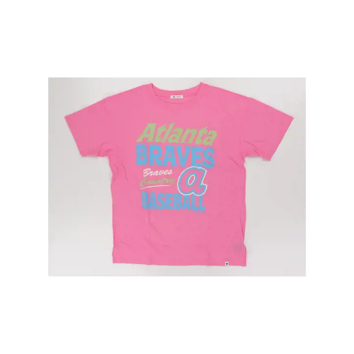 T-shirt Atlanta Braves MLB 47 Sadie SMU Luminance rose pour femme