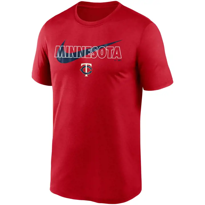 T-shirt Nike City Swoosh Legend Minnesota Twins MLB Rouge