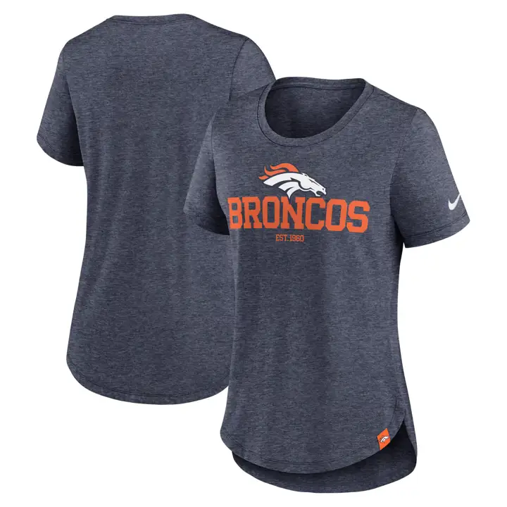Denver Broncos – Haut mode Nike Triblend Femme NAVY