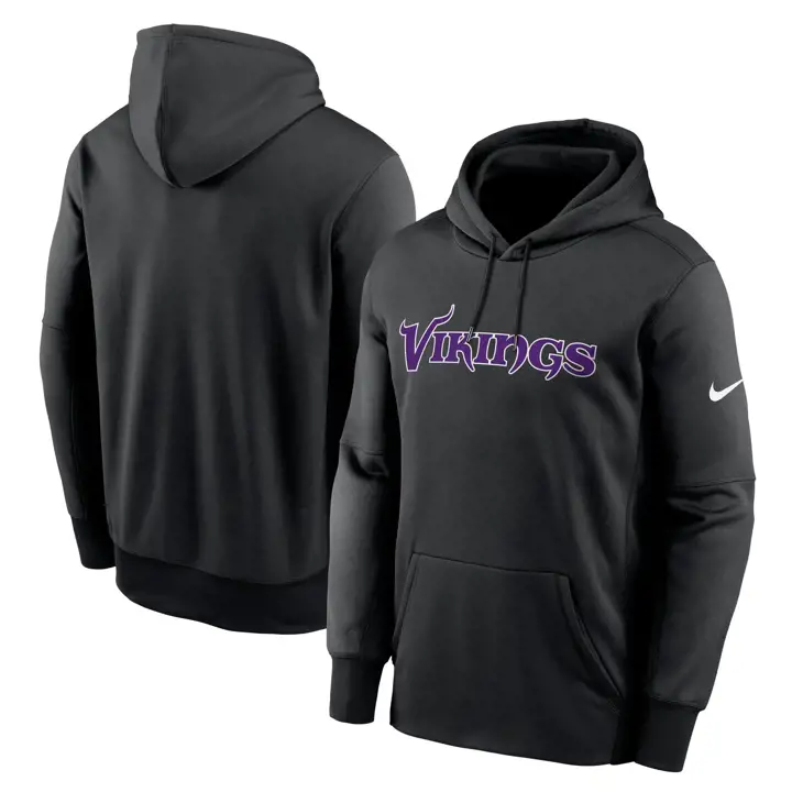 Haut à Capuche Nike Therma Wordmark Homme Minnesota Vikings - Noir