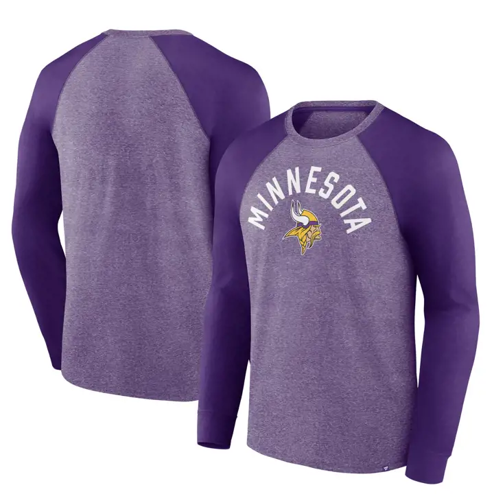 Minnesota Vikings Fundamentals Twisted Slub LS Raglan Pur