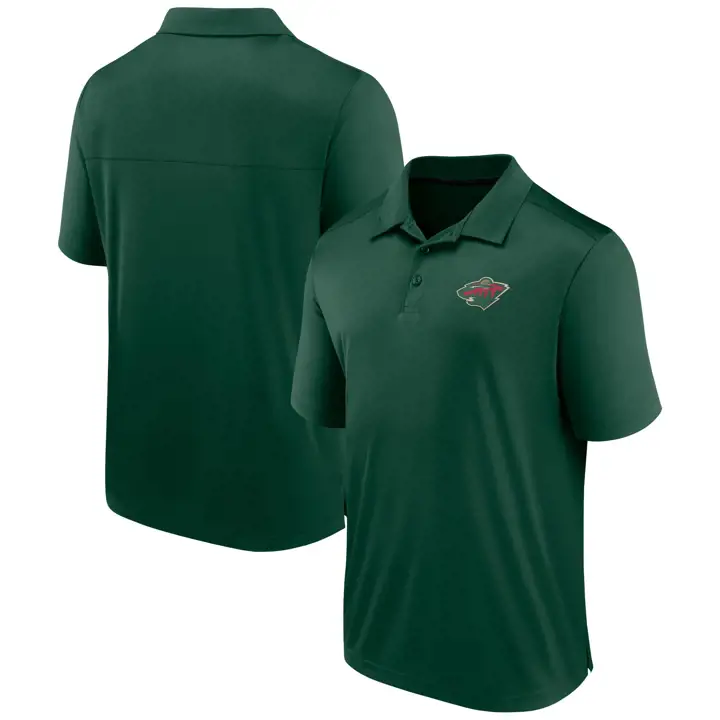 Polo Minnesota Wild LNH à logo vert foncé