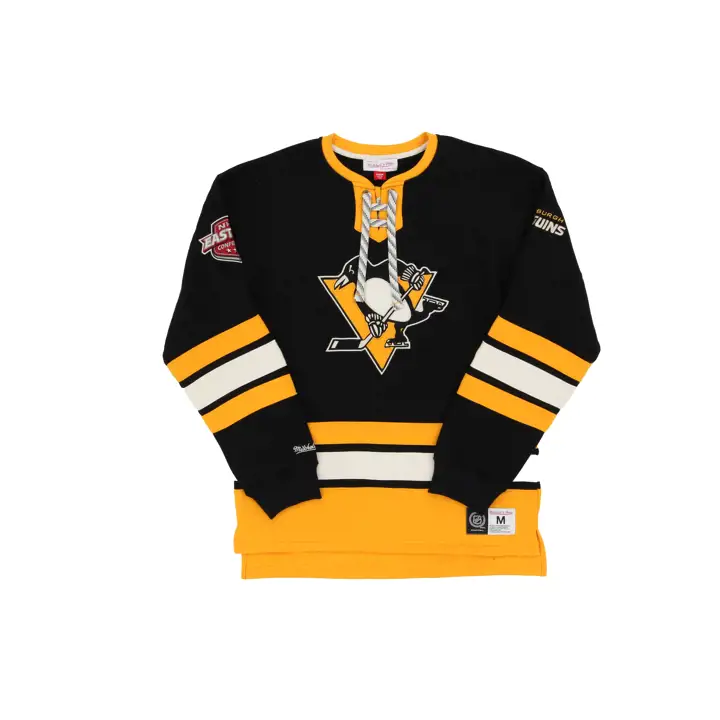 Pittsburgh Penguins NHL Heritage Lacets Col Rond Noir