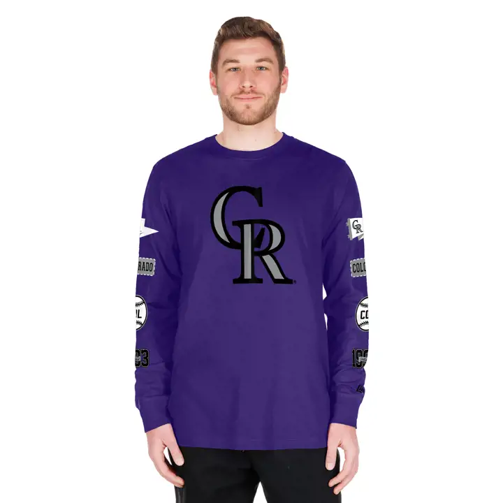 T-shirt manches longues Gameday MLB Colorado Rockies NE - Violet