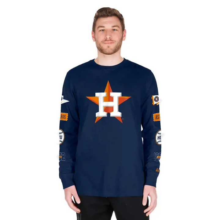 T-shirt manches longues MLB Gameday Houston Astros New Era bleu marine