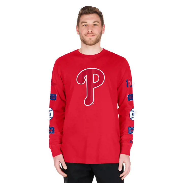 T-shirt MLB manches longues Philadelphia Phillies Gameday NE Rouge