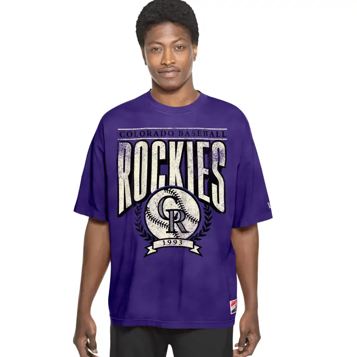 Colorado Rockies MLB NE Throwback Wordmark Tee AST