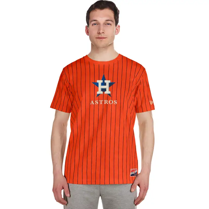T-shirt MLB Houston Astros NE Pinstripe Throwback manches courtes AST