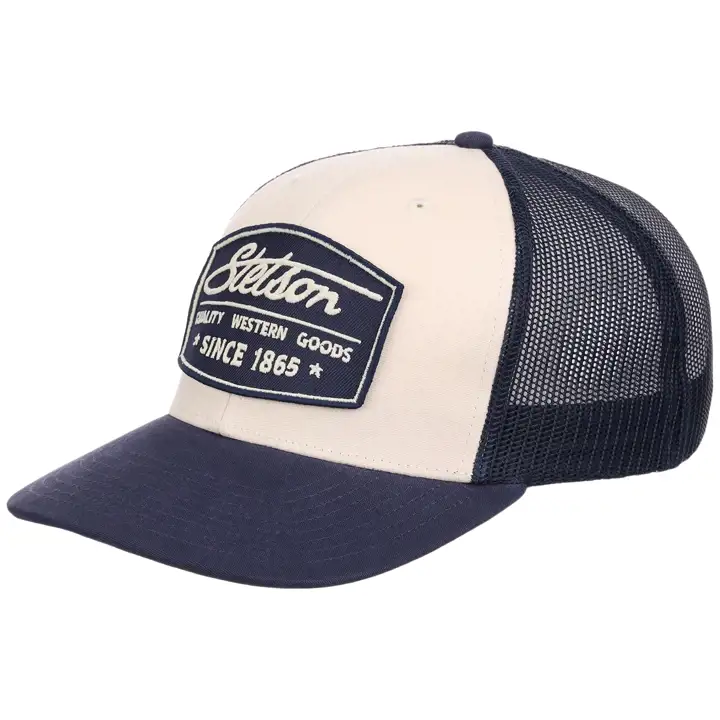 Stetson Vintage Script Trucker Wht/ navy