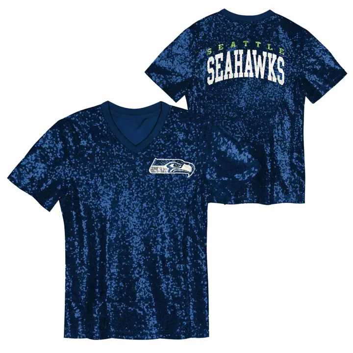 T-shirt chic Seattle Seahawks BLEU MARINE