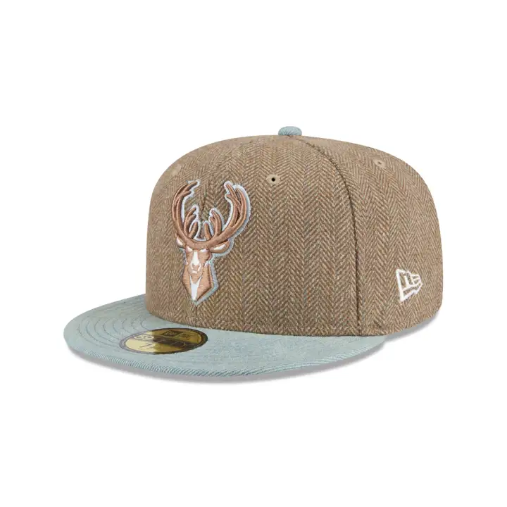 Casquette Milwaukee Bucks NBA LT Denim Tweed 59FIFTY AST/DENIM/GRY