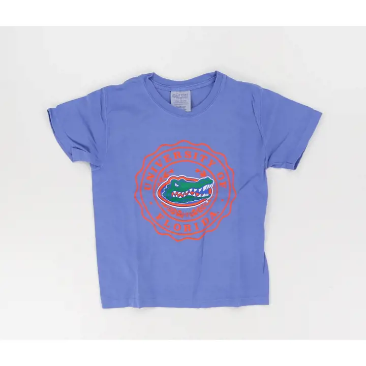 T-shirt enfant NCAA Florida Gators Comfort Wash à motif phoque artificiel, bleu