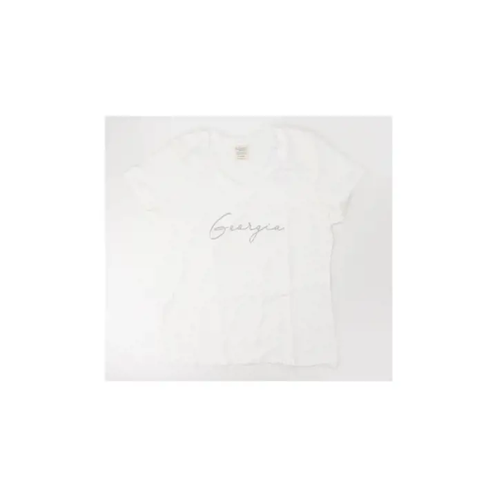 T-shirt à col en V confortable pour femme NCAA Georgia Bulldogs
