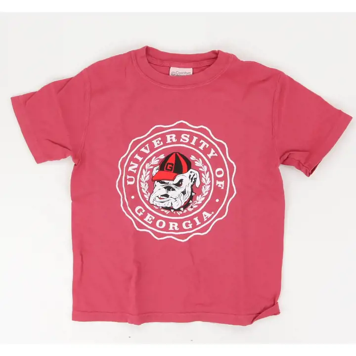 T-shirt en coton Georgia Bulldogs NCAA pour jeunes, motif imitation sceau, coloris C