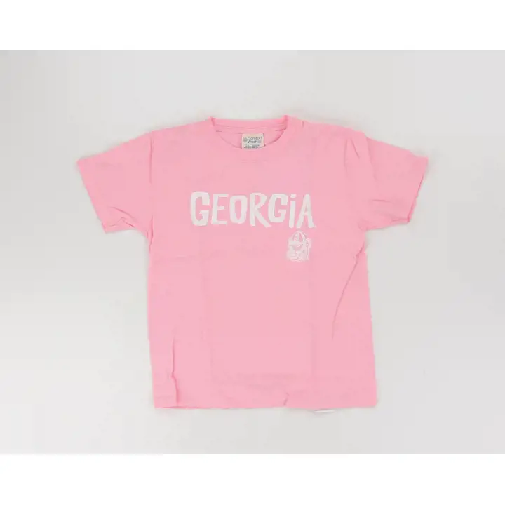 T-shirt rose Georgia Bulldogs NCAA Comfort Wash pour jeune fille