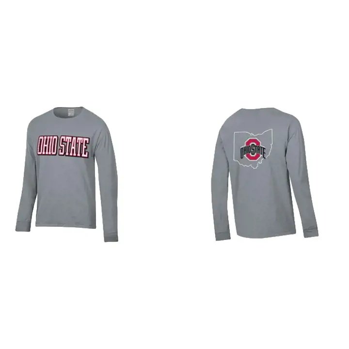 T-shirt à manches longues Ohio State Buckeyes NCAA Comfort Wash Collegiate