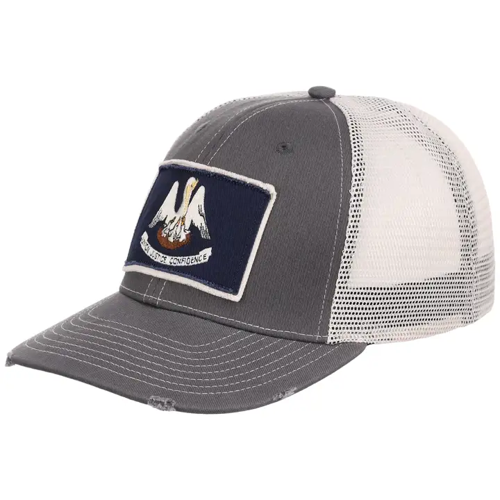 Casquette de camionneur Louisiana Torn & Tattered Charcoal/IVO
