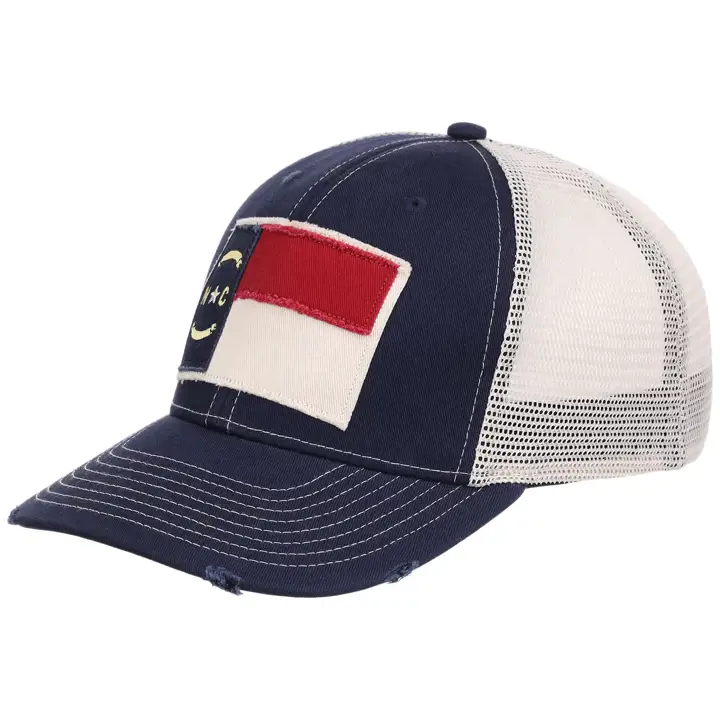 Casquette de routier déchirée et usée North Carolina bleu marine/IVO