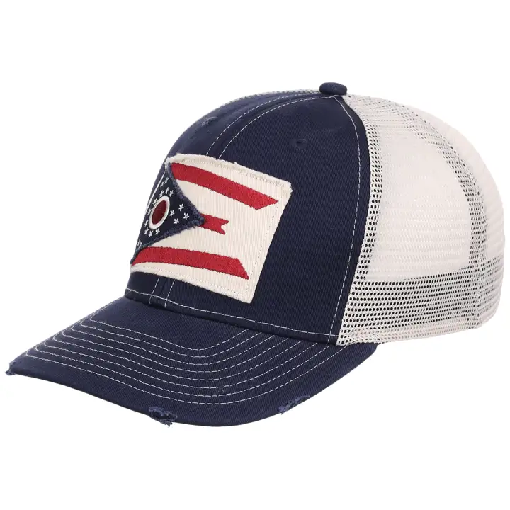Casquette de baseball Ohio déchirée et usée marine/ivoire