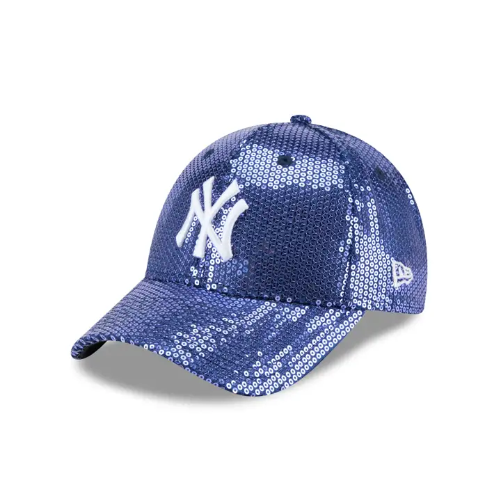 New York Yankees MLB NEW ERA WMNS SEQUIN 9FORTY MARINE