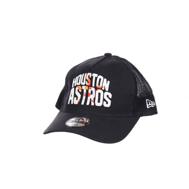 Houston Astros MLB New Era Casquette Jeunesse Chalk 9Forty AF Bleu Marine avec Inscription