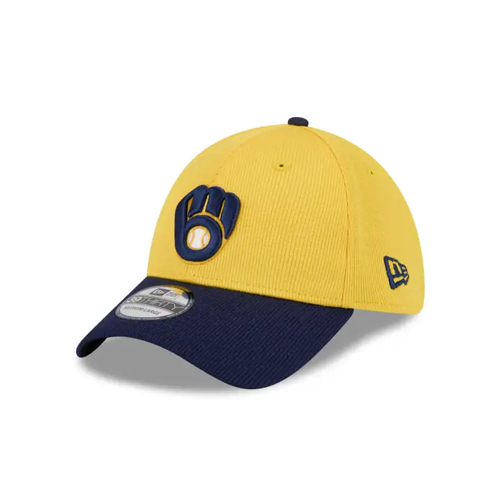 Milwaukee Brewers MLB 25 ENTRAÎNEMENT DE PRINTEMPS 39THIRTY Jaune/Marine