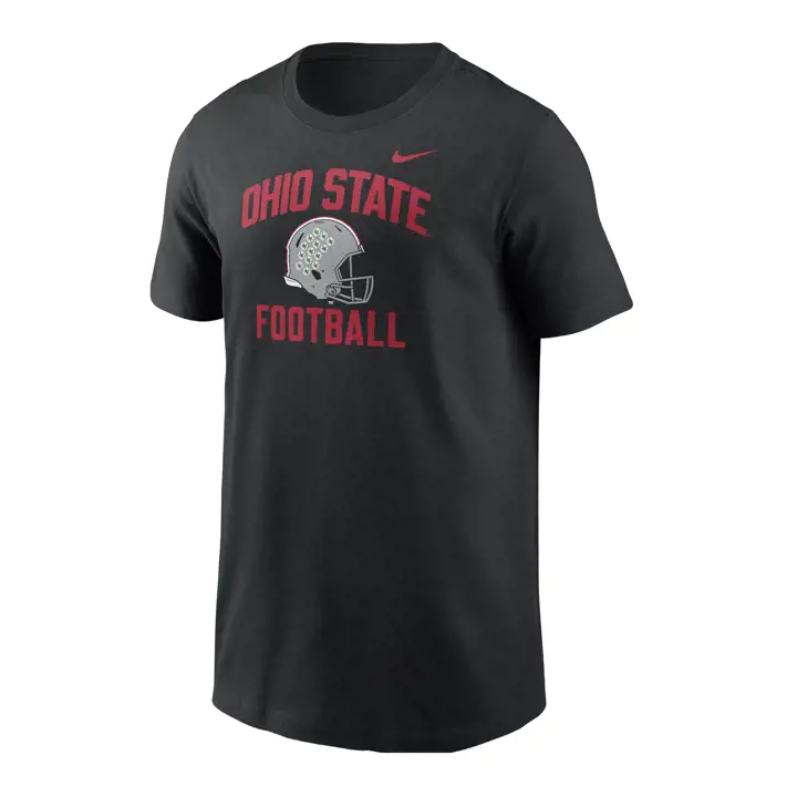 T-shirt Casque de football NCAA Ohio State Buckeyes pour jeune Noir