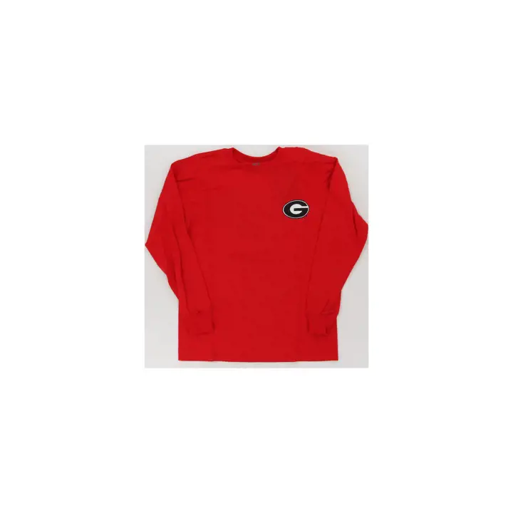 T-shirt à manches longues en coton pour jeune NCAA Georgia Bulldogs - Rouge