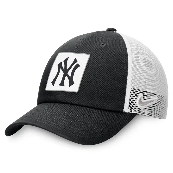 New York Yankees MLB NK Rise Structured Trucker BW BLK