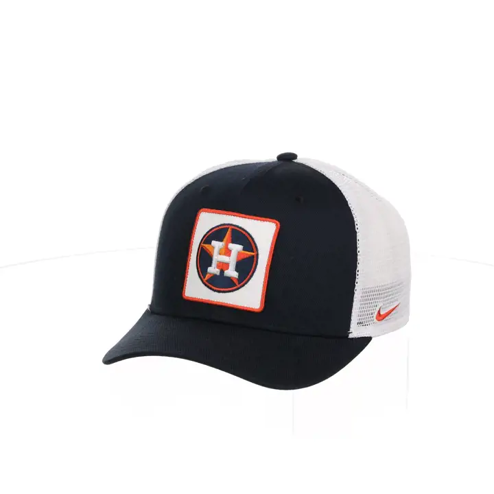 Houston Astros MLB NK Rise Structured Trucker BW BLK