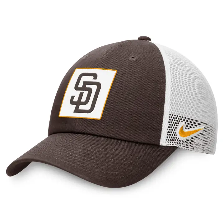 San Diego Padres MLB NK Rise Structured Trucker TC MARRON/BLANC