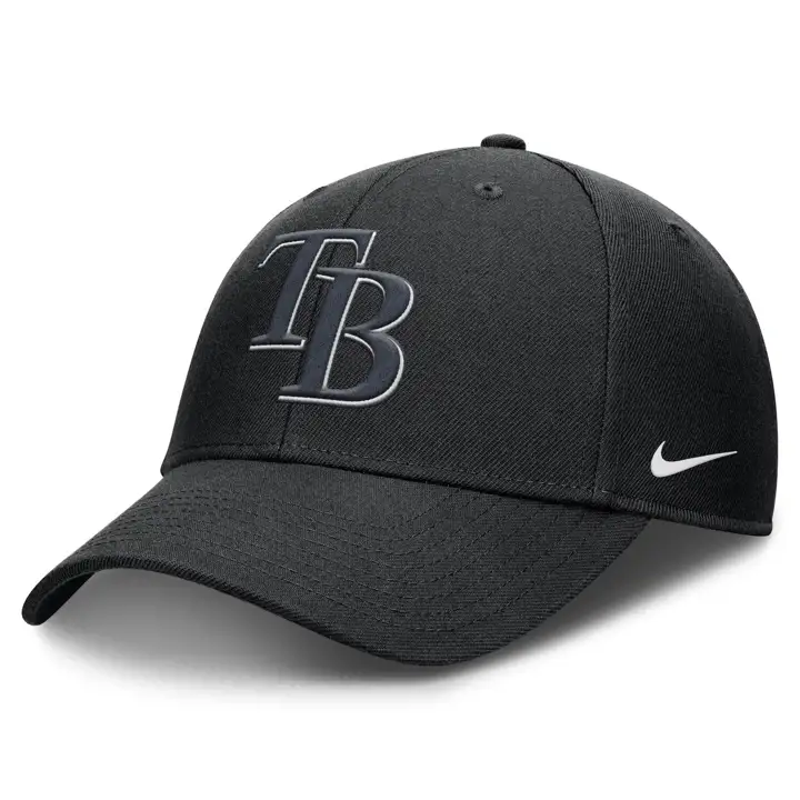 Casquette structurée MLB NK Club BWB noire des Tampa Bay Rays