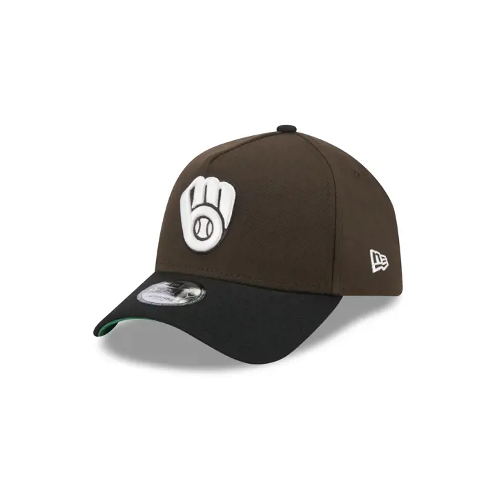 Milwaukee Brewers MLB Walnut/Black 9FORTY AF marron/noir/vert kaki