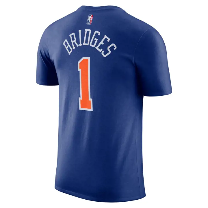 T-SHIRT JOUEUR EMBLÉMATIQUE NBA NEW YORK KNICKS Mikal Bridges BLEU
