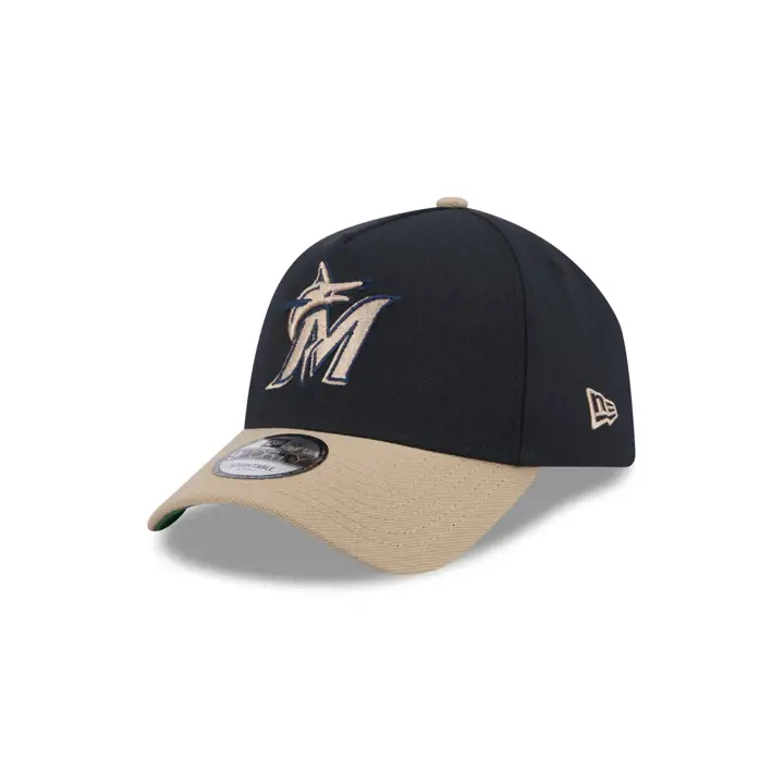 Miami Marlins MLB NVY/CAMEL AF 9FORTY NAVY/CAMEL/KGRN