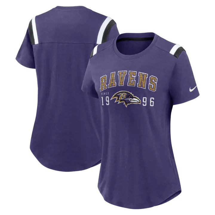 Haut de mode Nike Baltimore Ravens Historic Slub pour femme - Pourpre