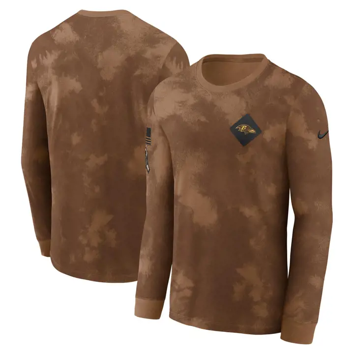 T-shirt à manches longues pour homme Baltimore Ravens STS Marron