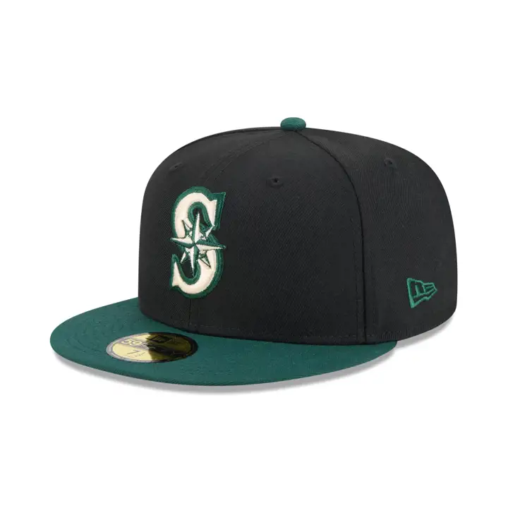 Seattle Mariners MLB Re-Dub BDG 59FIFTY BLK/DKGRN/GRY