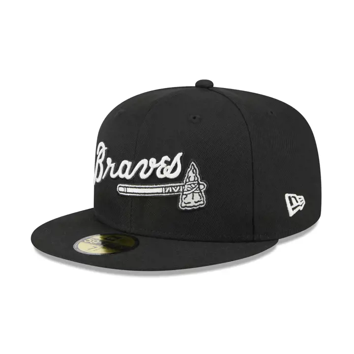 Atlanta Braves MLB Black Glow 59FIFTY NOI/NOI/GRI