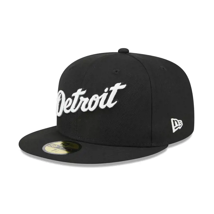 Detroit Tigers MLB Black Glow 59FIFTY NOI/NOI/GRI