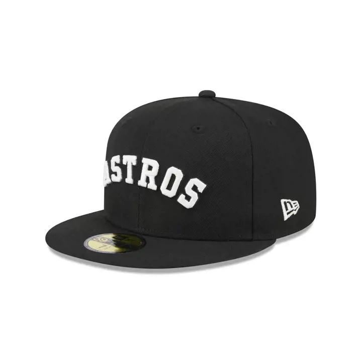 Houston Astros MLB Black Glow 59FIFTY BLK/BLK/GRY