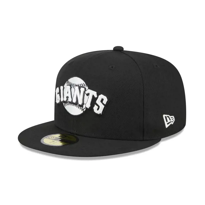 San Francisco Giants MLB Black Glow 59FIFTY BLK/BLK/GRY
