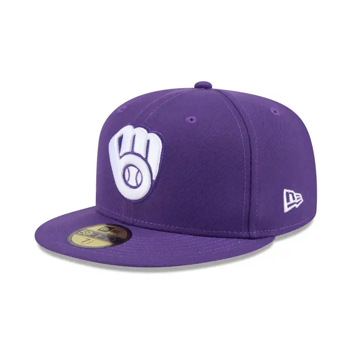 Milwaukee Brewers MLB Re-Dub Purple 59FIFTY VIOLET/VIOLET/GRIS