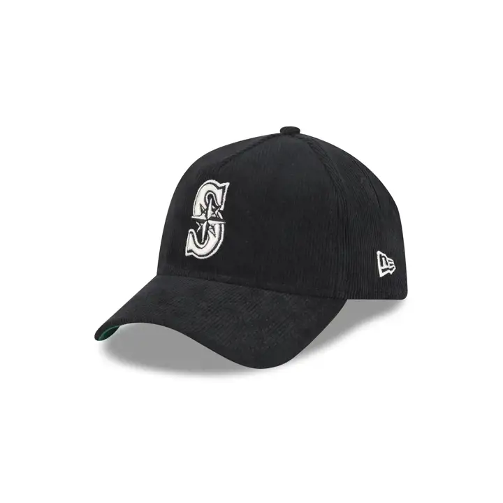Seattle Mariners MLB CORDED BLACK AF 9FORTY BLK/BLK/KGRN