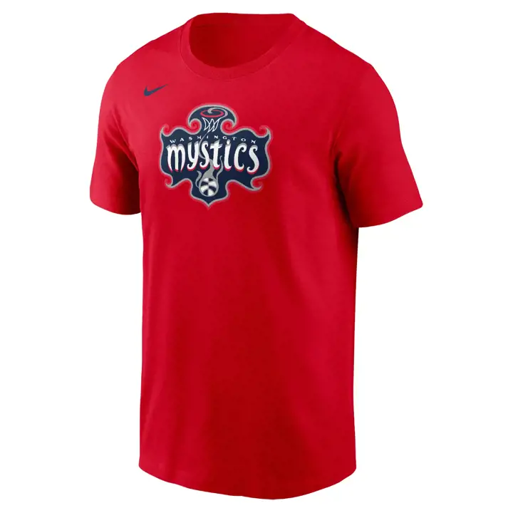 T-shirt rouge du logo de l'équipe WNBA des Washington Mystics