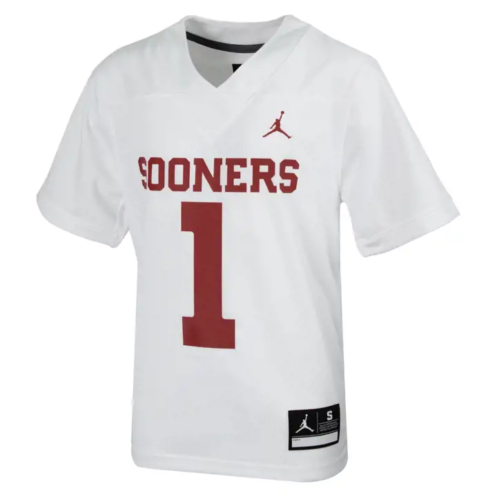 Maillot de match de football américain NCAA pour enfant Oklahoma Sooners Blanc