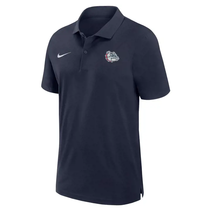 Polo Gonzaga Bulldogs NCAA DRI FIT SIDELINE 24 Bleu marine MASCOT