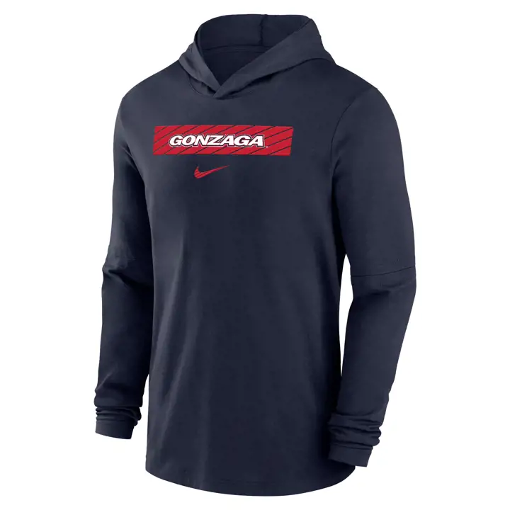 T-SHIRT LÉGER À CAPUCHE MANCHES LONGUES NCAA GONZAGA BULLDOGS 24 Bleu marine