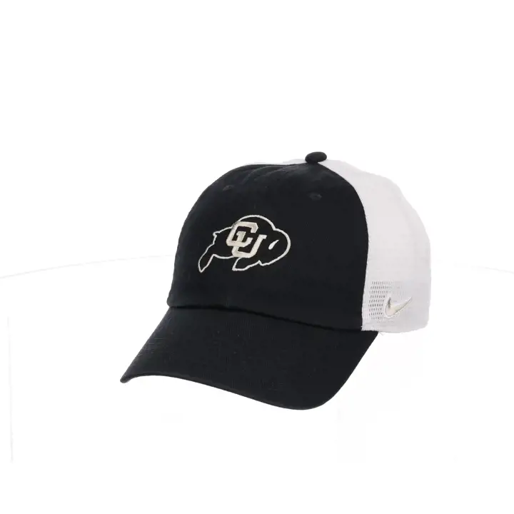 Colorado Buffaloes NCAA NK Club Casquette trucker décontractée noir/blanc